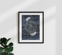 Mockup Wall art featuring a cute little ghost joyfully dancing in a wheel of the year.