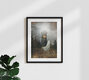 Mockup Illustration by Katherine Blower: a cute little ghost on a tower during a storm.