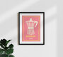 Mockup Wall art by Jacky Eitzert: colorful illustration featuring espresso theme