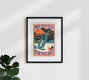 Mockup Wall art by Clara Dupré: funny crocodile on skateboard, cheerful mood