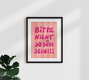 Mockup Wall art featuring hand lettering in pink: humorous saying about sweetness