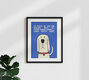 Mockup Wall art by Xenia Strohmeyer: illustration of a cute emotional support dog