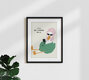 Mockup Wall art by Xenia Strohmeyer: funny duck sharing a relaxing message.