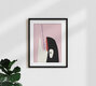 Mockup Wall art featuring a whale swimming through a dreamy sea, radiating positive energy.