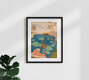 Mockup Wall art by Arty Guava: dreamy scene of a lily pond in warm colors