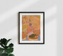 Mockup Wall art by Arty Guava: dreamy illustration in warm ochre tones