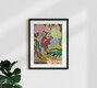 Mockup Wandbild von Arty Guava: verspielte Illustration eines bunten Blumenstraußes.