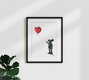 Mockup Wall art by Daniel Leo: playful illustration of a balloon and heart design