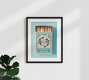 Mockup Wall art: Illustration of fish and hearts with a humorous quote