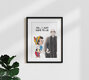 Mockup Wall art featuring a humorous design: funny Pinocchio illustration by Daniel Leo.