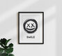 Mockup Wall art featuring a cheerful quote that brings smiles to faces.