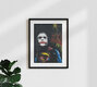 Mockup Wall art by Daniel Leo: humorous illustration featuring a Joker with a serious expression