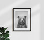 Mockup Grizzly Bear - Black & White - fotokunst von Gal Pittel