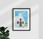 Mockup Wandbild 'When in Greece' – Kunst von Uma Gokhale als Poster oder Acrylglasbild