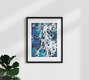 Mockup Wandbild 'Liquid Patience, Abstract Ocean Sea Water Waves, Eclectic Scandinavian' – Kunst von Uma Gokhale als Poster oder Acrylglasbild