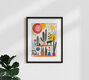 Mockup Wandbild 'Shelfie' – Kunst von Uma Gokhale als Poster oder Acrylglasbild