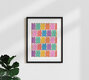 Mockup 'Dopamine Art: A Delightful Gummy Bear Pattern' – Wall Art by Ania Więcław as Poster or Acrylic Glass Print