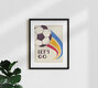 Mockup Wandbild 'Let's Go Football Art Print' – Kunst von Ania Więcław als Poster oder Acrylglasbild