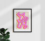 Mockup 'Fabulous Hot Pink Typography' – Wall Art by Ania Więcław as Poster or Acrylic Glass Print