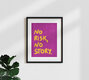 Mockup Illustration von Raissa Oltmanns: farbenfrohes Design mit inspirierendem Spruch.