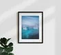 Mockup Photo art by Dennis Schmelz: icebergs in deep blue ocean under clear sky