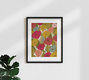 Mockup Wall art by Branka Kodžoman: botanical pattern featuring leaves in soft colors.