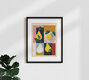 Mockup Illustration of modern pears in soft colors and harmonious composition.