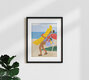 Mockup Illustration by Javiera Hernandez: colorful beach essentials in a lively design