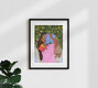 Mockup Wall art by Javiera Hernandez: joyful mother with her son holding a basket of lemons.