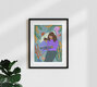 Mockup Illustration by Javiera Hernandez: a gentle mother-child scene by the sea