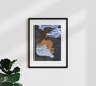 Mockup Illustration by Javiera Hernandez: Woman at the beach in a towel, relaxed and peaceful.