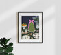 Mockup Illustration of a colorful winter feast with a festively laid table