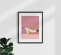 Mockup Colorful illustration by Javiera Hernandez: relaxed mother on a couch
