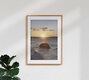 Mockup Ostsee Stein Sonnenuntergang, Deutschland – Fotokunst von Nadja Jacke als Poster oder Acrylglasbild