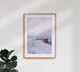 Mockup Wintery fjord and red cabin, Senja, Norway – wall art by Eva Stadler as Poster or Acrylic Glass Print