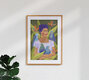 Mockup Wandbild 'Frida and Birds' – Kunst von Raissa Oltmanns als Poster oder Acrylglasbild