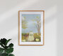 Mockup Illustration by Katherine Blower: a cute bride with primrose flowers in a forest.
