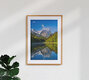 Mockup Panoramic view of the Bavarian Alps with gentle mountains and a calm water surface
