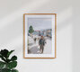 Mockup Photo art by Christian Seidenberg: Traditional life in Albania with donkey and old man.