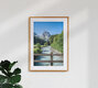 Mockup Photo art by Achim Thomae: serene view of the Swiss Alps with a river