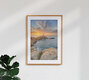 Mockup Sunrise at Faro de Cala Figuera in Mallorca with calm sea and clear sky