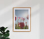 Mockup Photo art by Nadja Jacke: pink tulips backlit with a blue sky