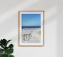 Mockup Photo art by Manuela Deigert: People on a wooden path by the sea, blurred and painterly