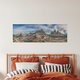 Mockup Panorama of the Dolomites in South Tyrol with gentle mountains and clouds in the sky.