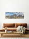 Mockup Panorama of the Dolomites in South Tyrol with gentle mountains and clouds in the sky.