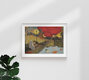 Mockup Wandbild von Katherine Blower: Entspannte Herbstszene am Ententeich