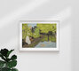 Mockup Illustration by Katherine Blower: duck family at a summer pond