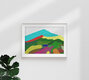 Mockup Wall art depicting a stylized representation of a Sicilian mountain