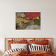 Mockup Wandbild von Katherine Blower: Entspannte Herbstszene am Ententeich