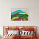 Mockup Wall art depicting a stylized representation of a Sicilian mountain